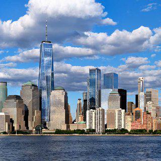 Panoramic Skyline of Lower Manhattan and World Trade Center art for sale