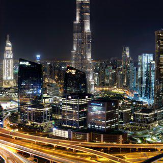 Andrew Prokos, Burj Khalifa Night Panorama I