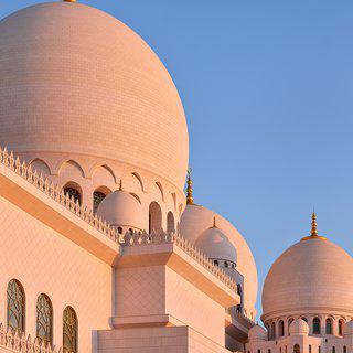 Sheikh Zayed Grand Mosque Domes at Sunset art for sale