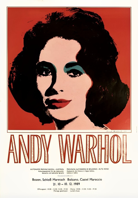 Andy - Elizabeth Taylor by Warhol, original poster Sale Artspace