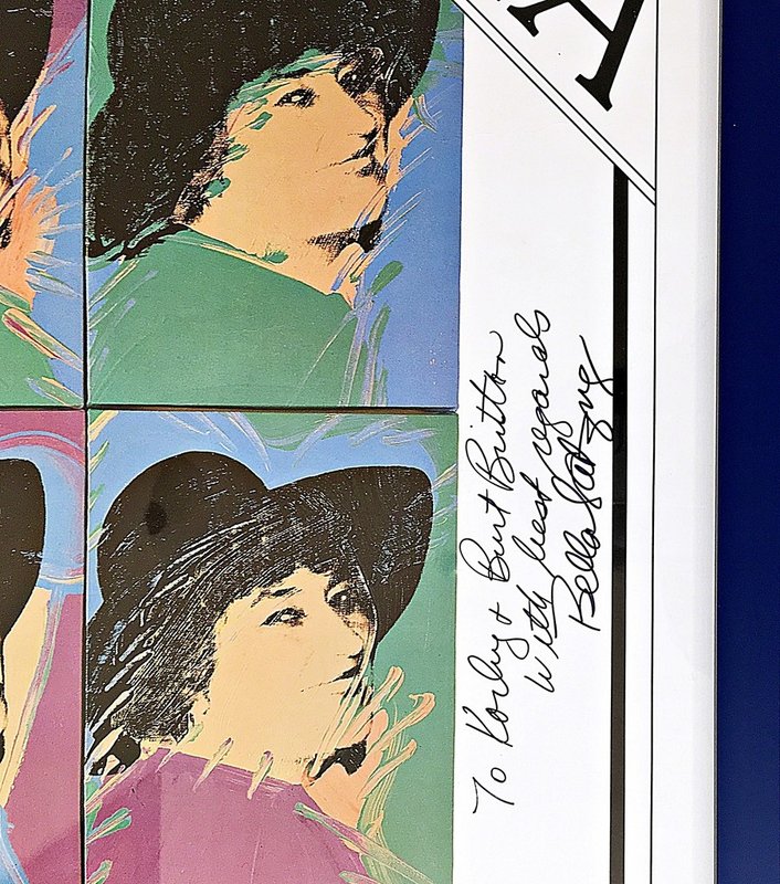 view:21110 - Andy Warhol, BELLA, hand signed by both Andy Warhol and Bella Abzug -- and inscribed to famous book lover Burton Britton and his wife Korby - 