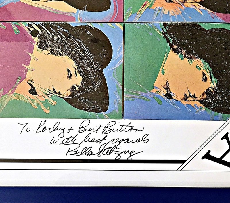 view:21112 - Andy Warhol, BELLA, hand signed by both Andy Warhol and Bella Abzug -- and inscribed to famous book lover Burton Britton and his wife Korby - 