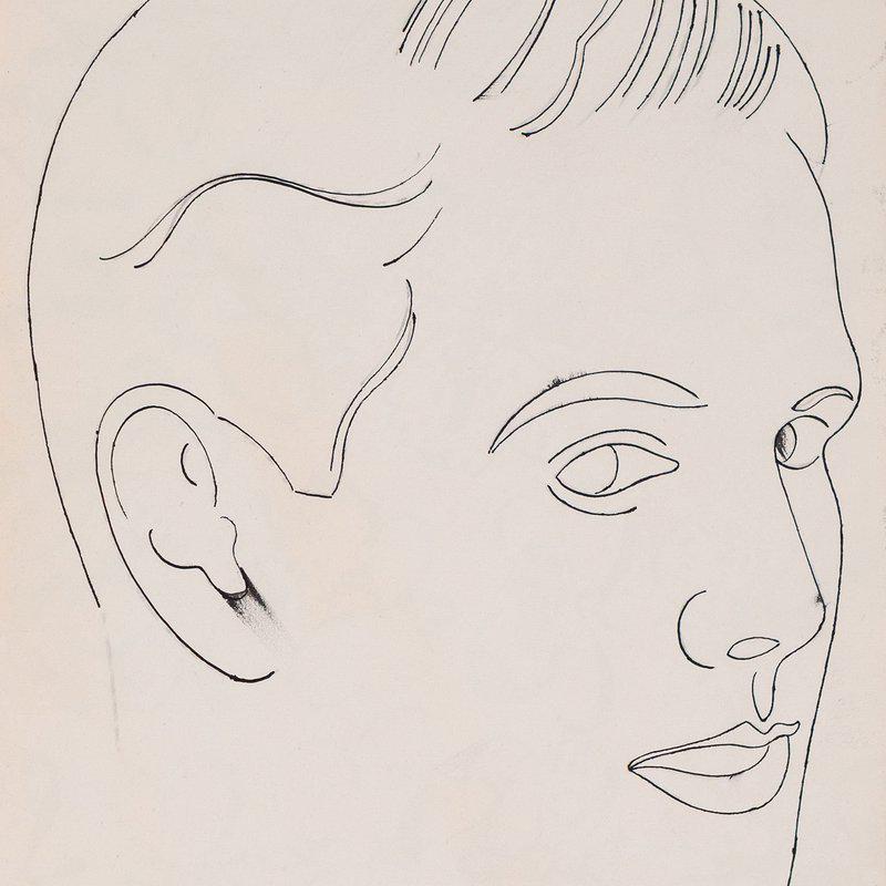 view:59807 - Andy Warhol, Drawing of a Boy / Butterflies - 