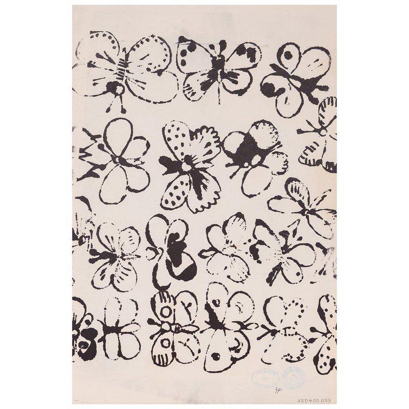 view:59813 - Andy Warhol, Drawing of a Boy / Butterflies - 