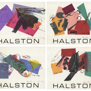 4 Assorted Warhol + Halston One-of-a-kind Rare & Signed Serigraphs art for sale