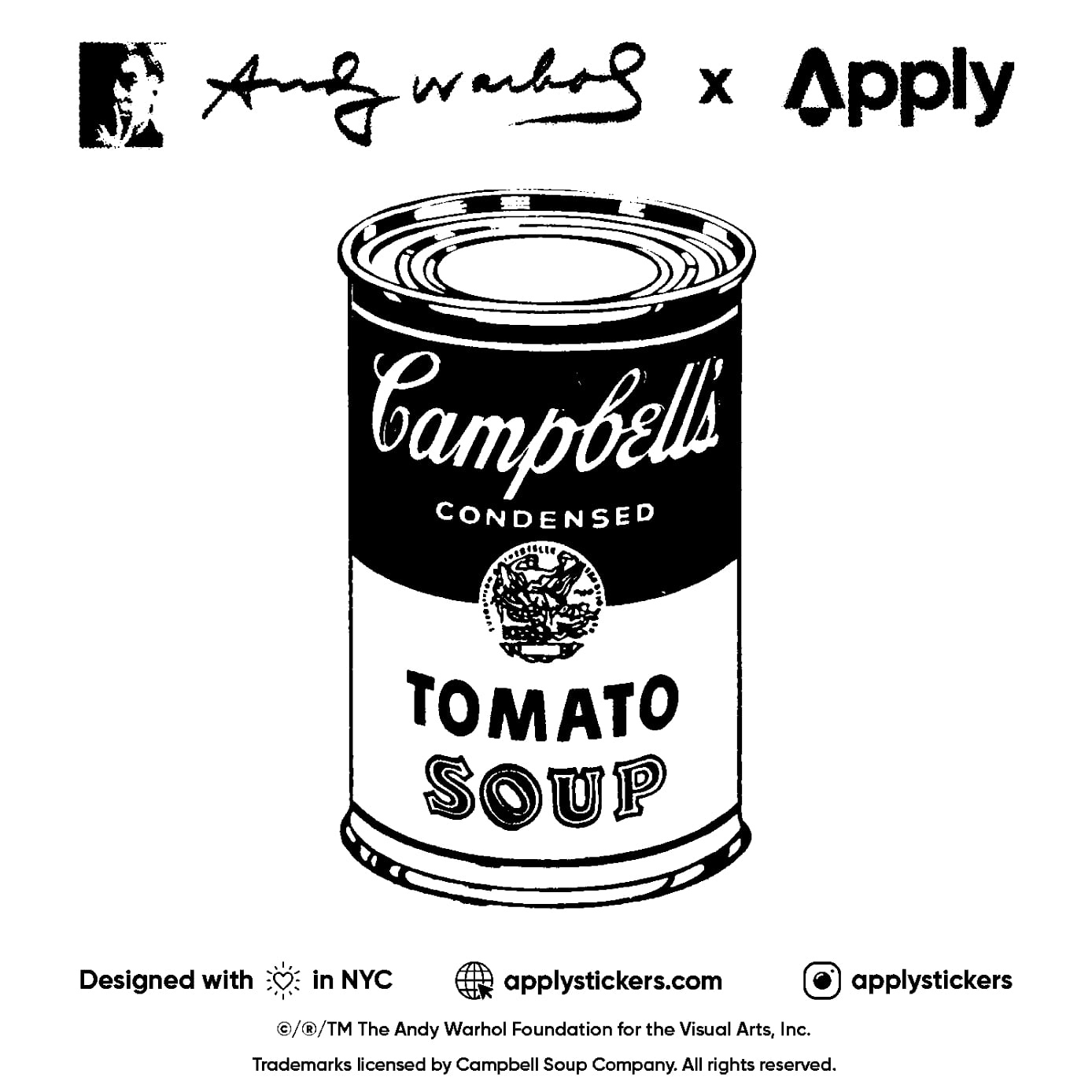 Andy Warhol - Campbell's Soup Can Sticker Sheet for Sale | Artspace