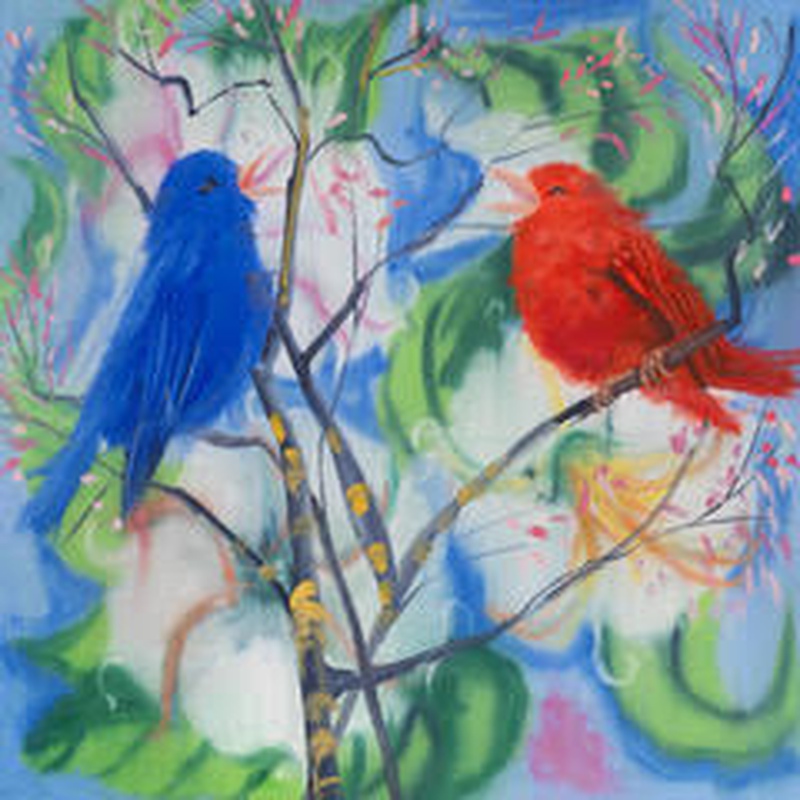 view:68985 - Ann Craven, Portrait of Two Birds (After Picabia) - 