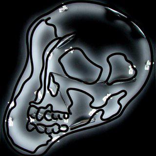 Black Warhol Neon Skull SM art for sale