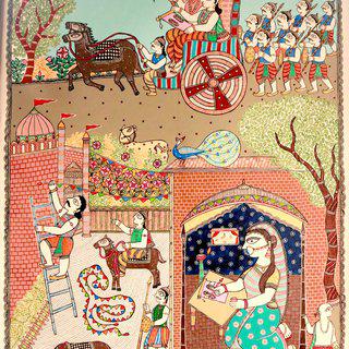 Rukmin Letter to Krishna art for sale