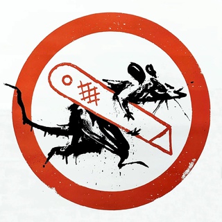 Banksy, Cut & Run Rat Stencil Poster