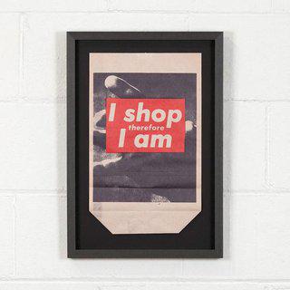 Untitled (I Shop Therefore I am) Printed Multiple Bag art for sale