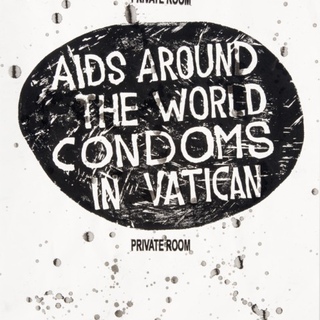 Aids around the world Condoms in Vatican art for sale