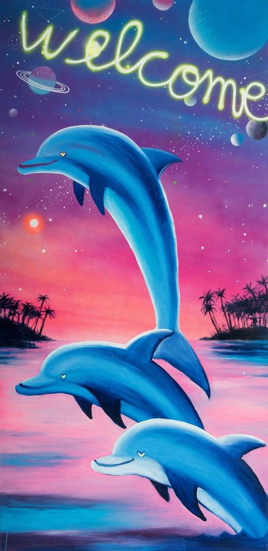 dolphin beach towel