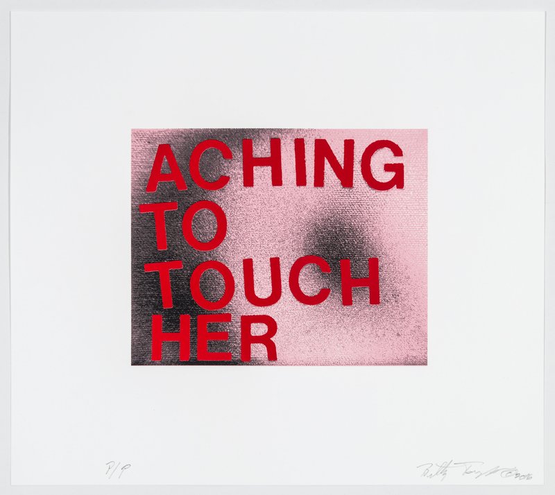 by betty-tompkins - Aching to Touch Her (Print)