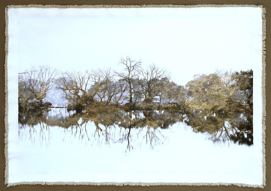 Tree Silhouettes West Lake II, 2019 is available on Artspace for $3,600