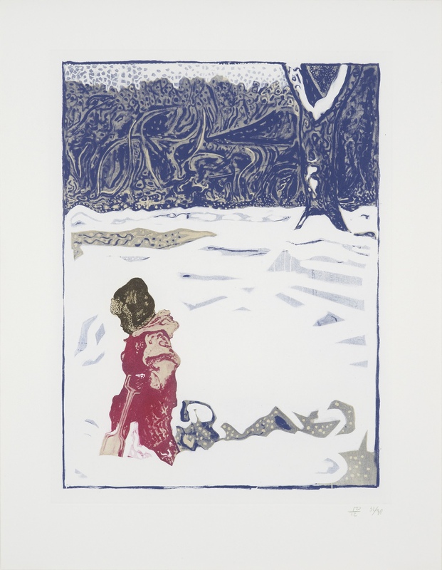 exhibition - Billy Childish Girl in Snow With Tree