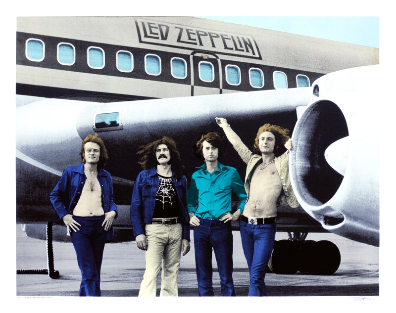 1973 Led Zeppelin and Their Private Plane 8 X 10 Photo Picture