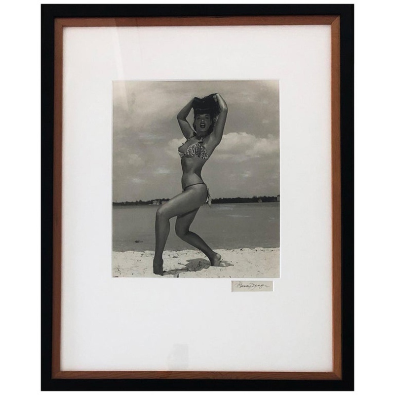 view:86381 - Bunny Yeager, Bettie Page 'Two-Piece Leopard Print Suit, Key Biscayne, FL' - 