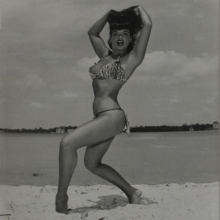 Bunny Yeager, Bettie Page 'Two-Piece Leopard Print Suit, Key Biscayne, FL'