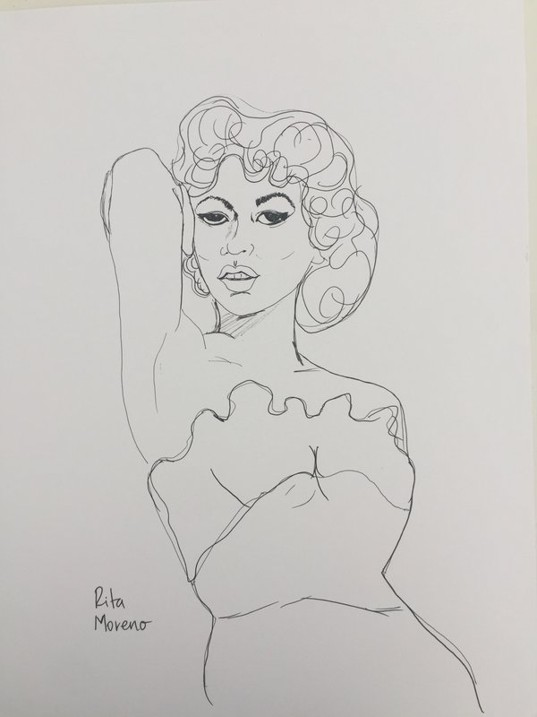 Rita Moreno Coloring Page