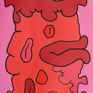 Red Reduction Print art for sale