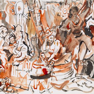 Cecily Brown - Strolling Actresses, Work on Paper