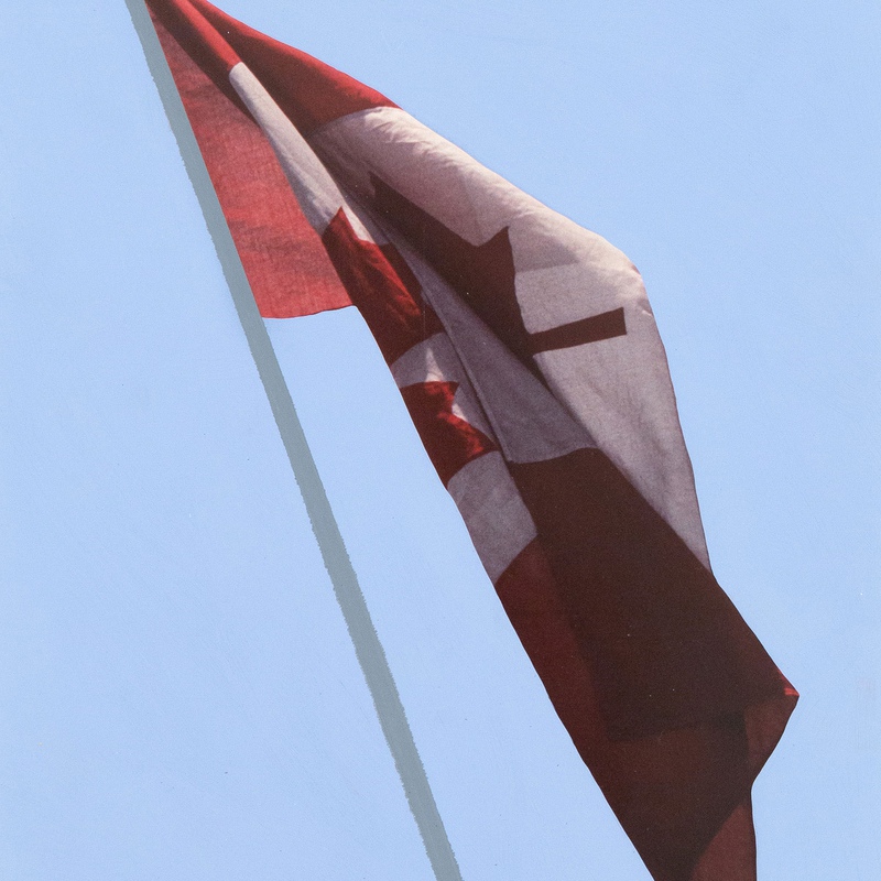 view:70887 - Charles Pachter, Painted Flag: Preparatory #2B - 