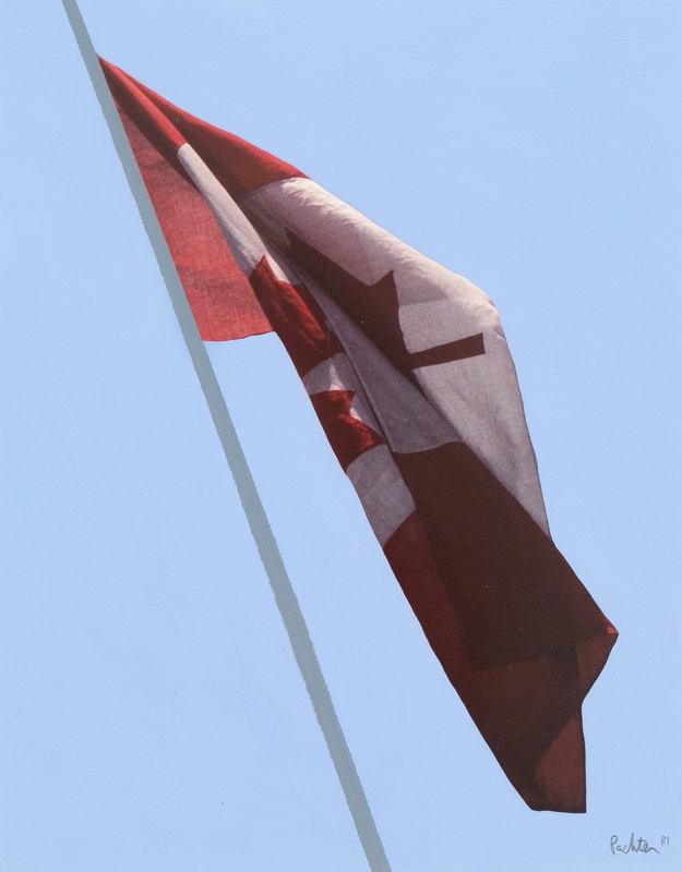 view:70891 - Charles Pachter, Painted Flag: Preparatory #2B - 