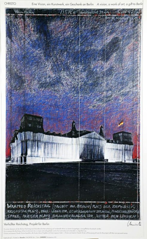 Christo and Jeanne-Claude, The Wrapped Reichstag, Project for Berlin at Night (Verhulter R