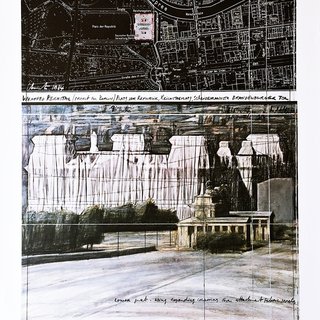 Christo and Jeanne-Claude, Wrapped Reichstag - Project for Berlin (Hand Signed)