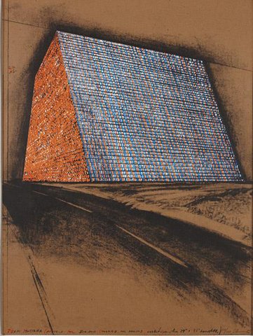 Christo and Jeanne-Claude - Texas Mastaba, Project for 500,000 Stacked Oil Drums, from America: The Third Century