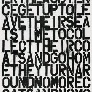 Christopher Wool, Untitled (The Show is Over)