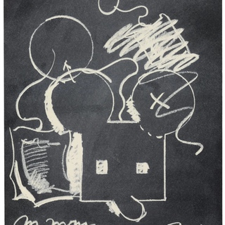 Claes Oldenburg, M. Mouse-1 Ear-Tea Bag Blackboard Version