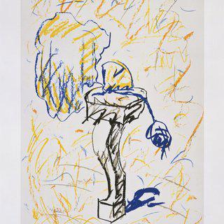 Claes Oldenburg, Perfume Atomizer, On A Chair Leg (line version)