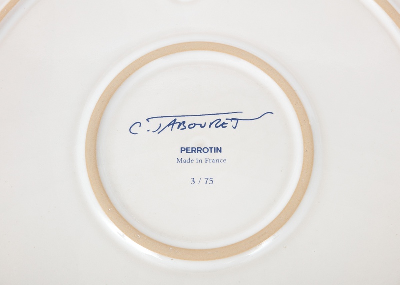 view:83030 - Claire Tabouret, Portrait with Stripes - Stoneware Plate - 