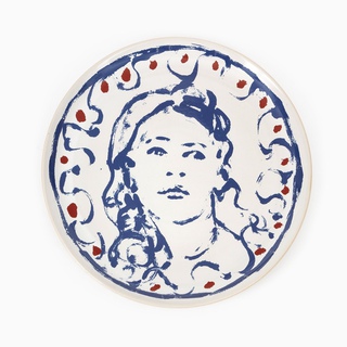 Claire Tabouret, Portrait with Curls - Stoneware Plate