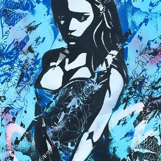 Sadness Screen - Blue art for sale