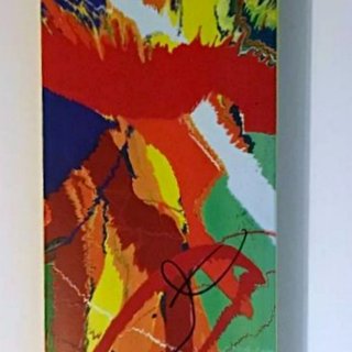 Damien Hirst, Yellow Spin Skate deck (Hand signed by Hirst)
