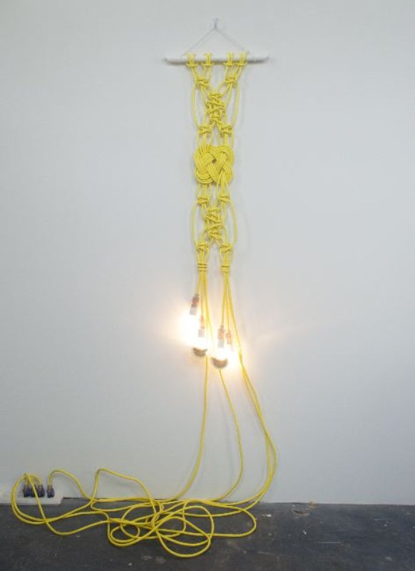 view:18264 - Dana Hemenway, Untitled (extension cords - four yellow) - 