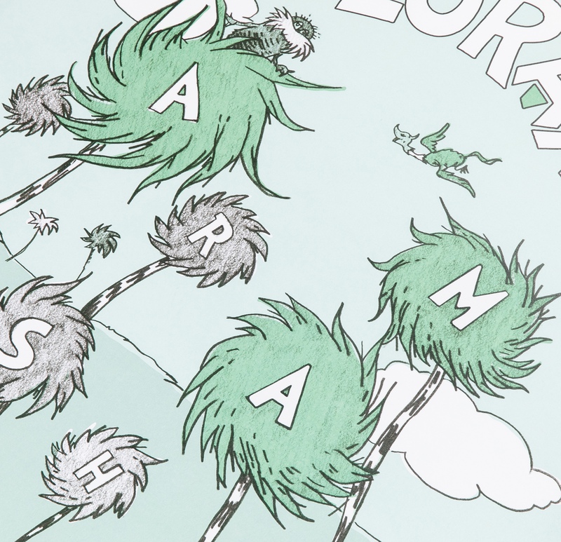 view:85612 - Daniel Arsham, Daniel Arsham x Dr. Seuss "The Lorax" - Eco-Friendly Hommage Poster - 