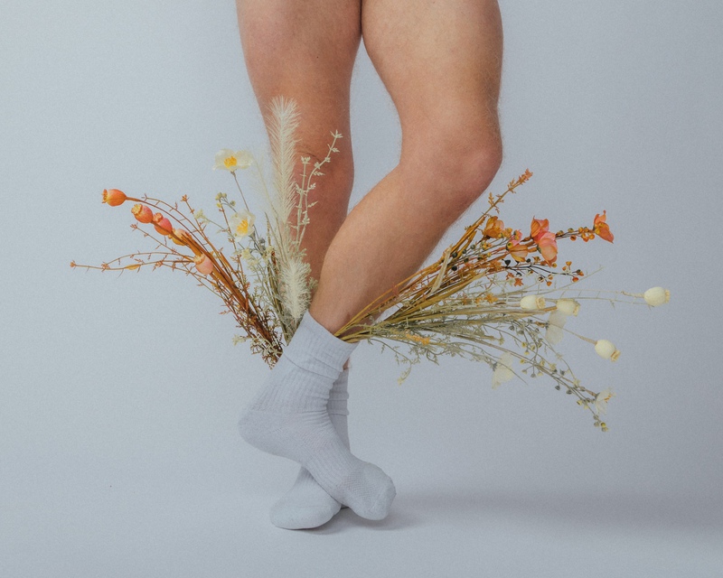 David Pugh - Feet with Flowers One, Photograph