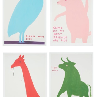 David Shrigley, Animals Series (Set of 4)