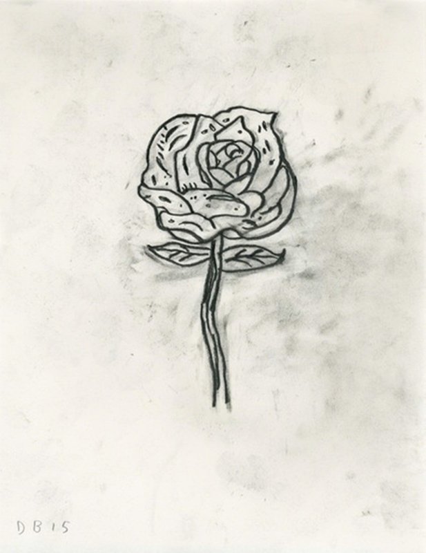 Donald Baechler - Rose drawing for Sale | Artspace