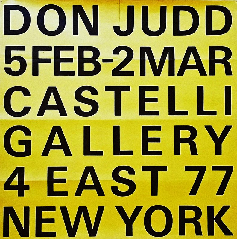 by donald_judd - Don Judd Castelli Gallery