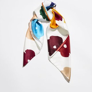 Donald Sultan, Tied Up in Flora Silk scarf
