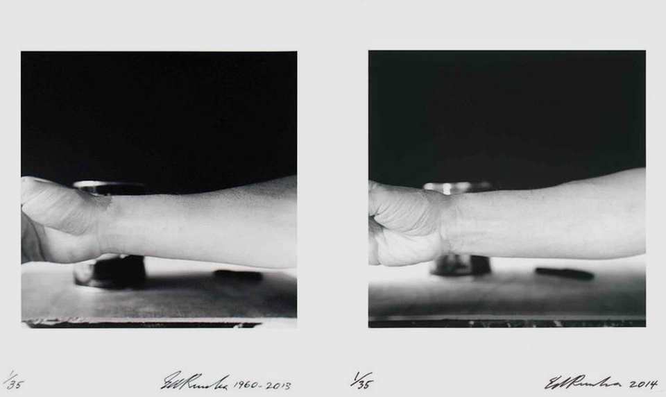 Self-Portrait of My Forearm 1960 and Self-Portrait of My Forearm 2014