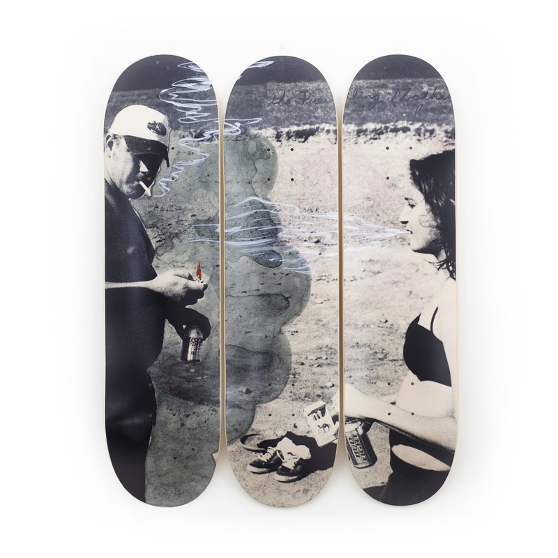 Wall Art of Limited Edition Kaws Skateboard Design in Acrylic Glass 