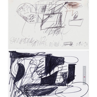 Eddie Martinez, Two Untitled Drawings