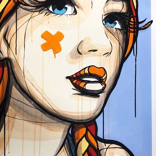 Portrait of a Girl (Street Art, Urban Art) art for sale
