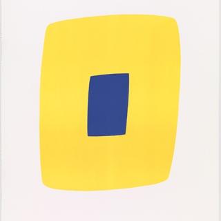 Ellsworth Kelly, Yellow with Dark Blue (Jaune avec Bleu Foncé)